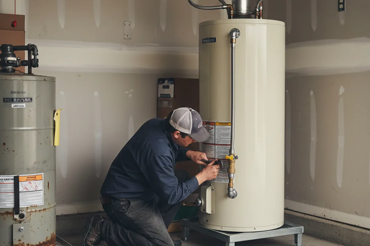 Water heater and shutoff valve replacement in Richwood